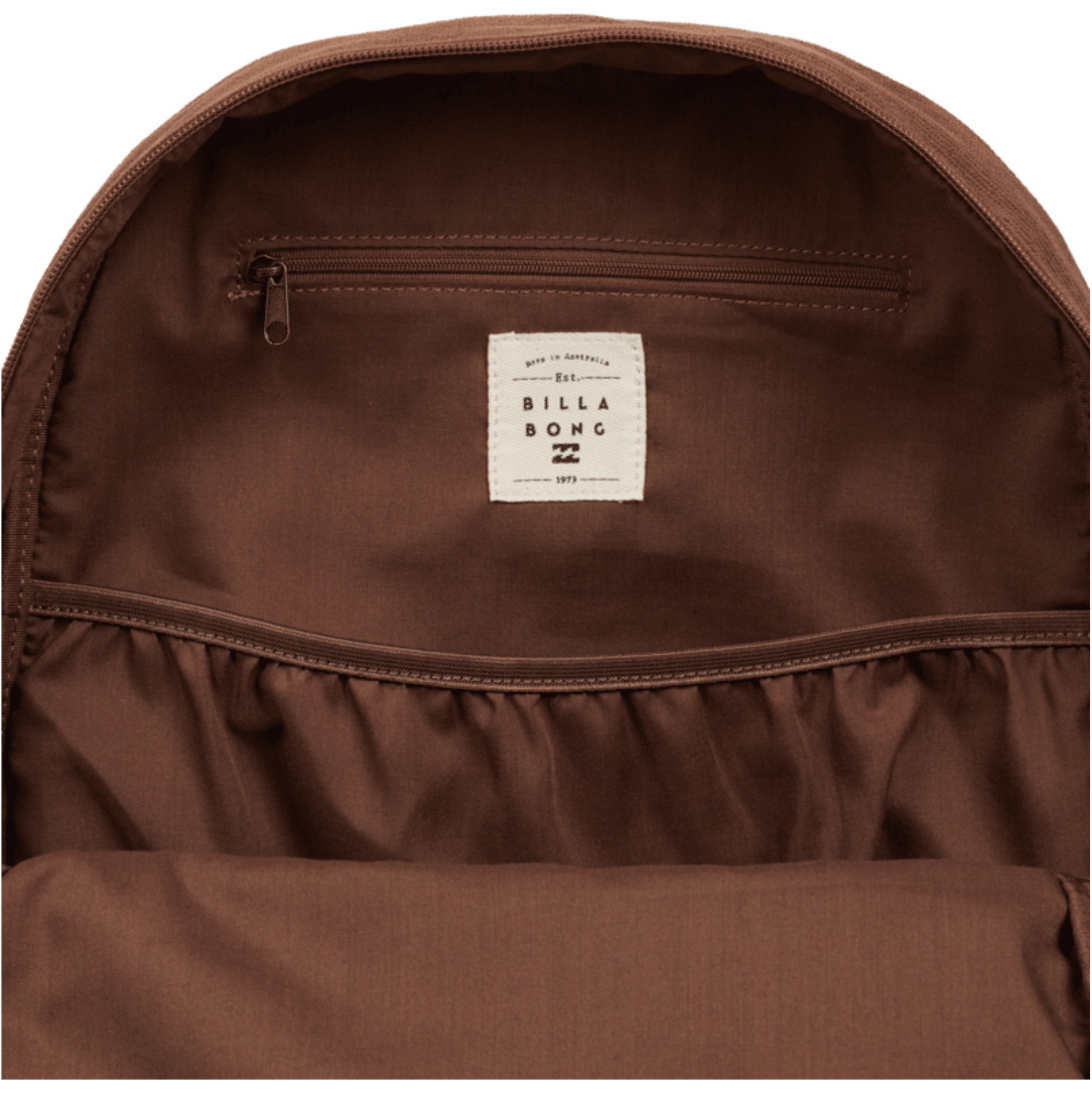 2026 Billabong Womens School Out Cord Backpack EBJBP00122 - Brownstone